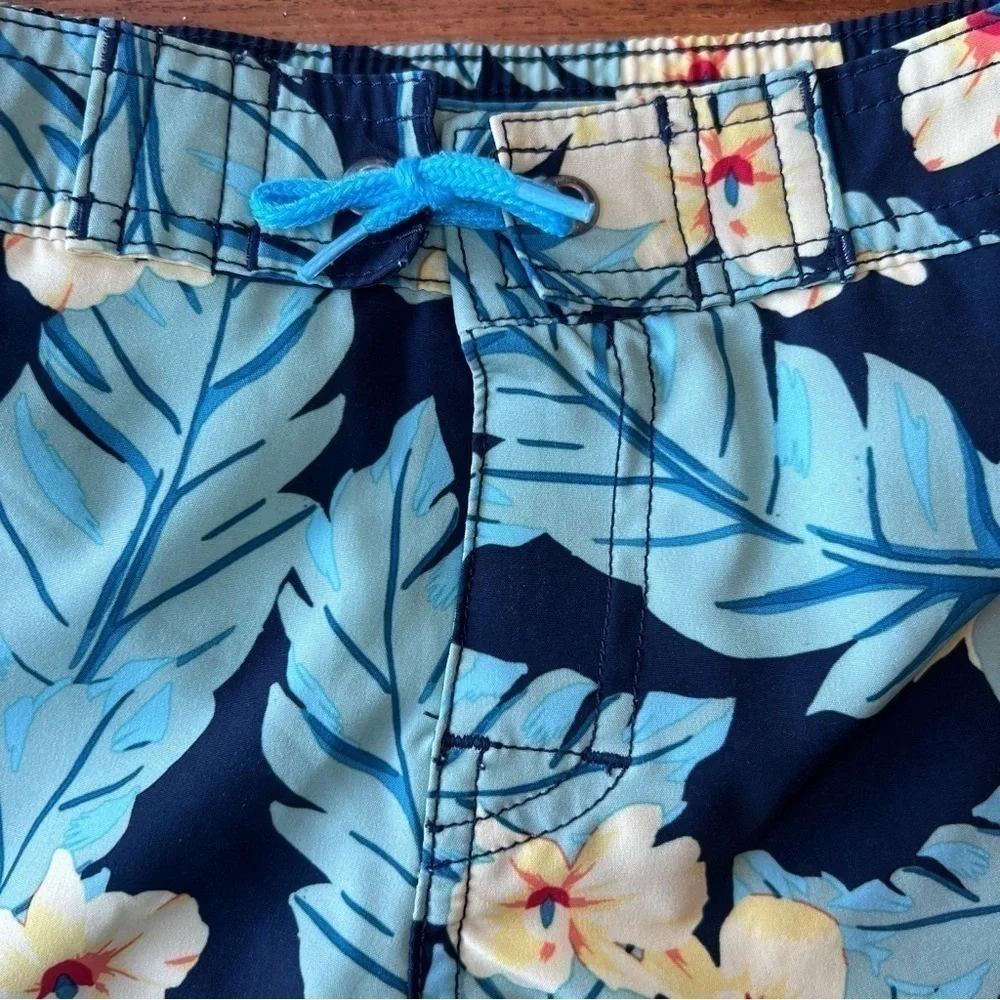 Crewcuts Aloha Floral & Palm Leaf Swim Trunks 🌺